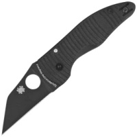 Spyderco MicroJimbo SALT Black G10, Black DLC MagnaCut folding knife by Michael Janich (C264GMCBKP)