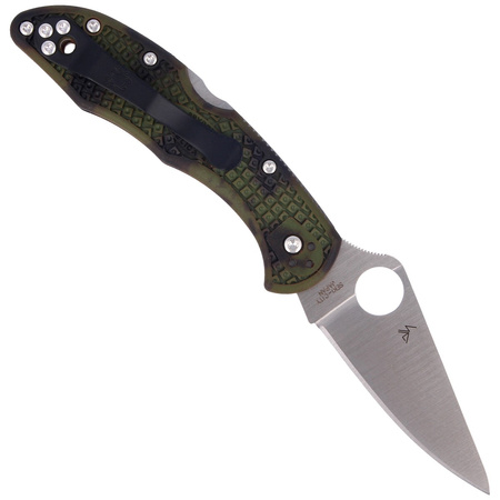 Spyderco Delica 4 FRN ZOME GREEN PLAIN folding knife (C11ZFPGR)