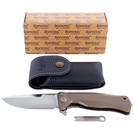 LionSteel SR11 Titanium Bronze, Satin Finish (SR11 B) knife