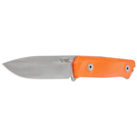 LionSteel Bushcraft Orange G10 knife, Stone Washed Sleipner by Molletta (B41 GOR)