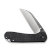 Civivi Elementum Wharncliffe Black Canvas Micarta Folding Knife, Satin Nitro-V (C18062AF-3)