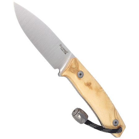 LionSteel Bushcraft Olive Wood knife, Satin Blade (M1 UL)