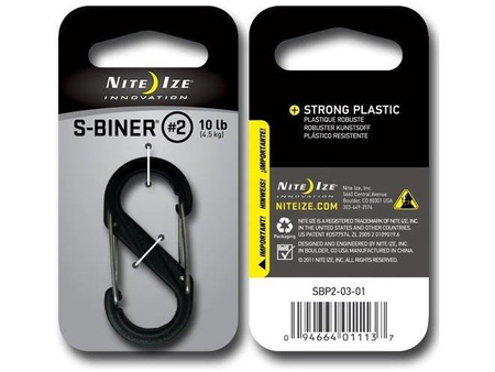 Nite Ize Carabiner - S-Biner #2 - Plastic Black Gate - Black