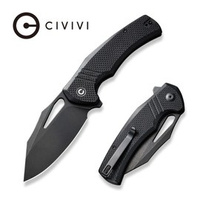 Civivi BullTusk Black G10 Folding Knife, Black Stonewashed 14C28N (C23017-1)