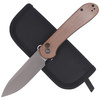 CIVIVI Button Lock Elementum Brown Micarta, Gray Stonewashed knife (C2103D)