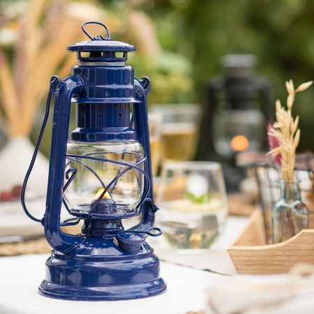 Oil lamp - Feuerhand Hurricane Lantern 276 - Blue