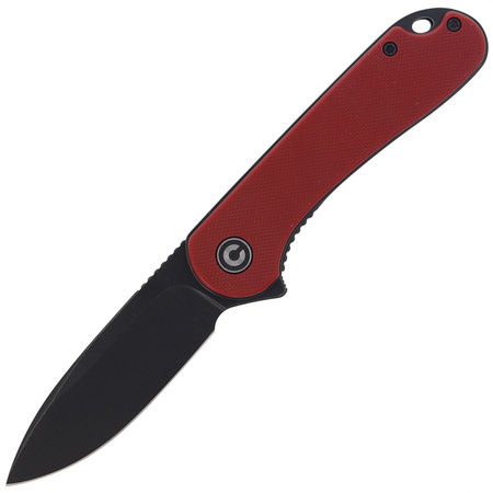 CIVIVI Elementum Flipper Knife Burgundy G10, Black Stonewashed (C907A-1)