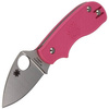 Spyderco Squeak Lightweight Pink Plain Folding Knife (C154PPN)