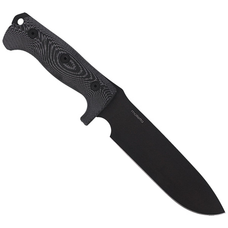 LionSteel Black Micarta Knife, Black Blade (M7 MB)