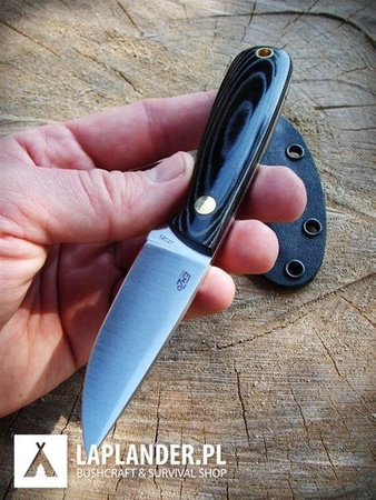 Brisa Necker 70 F knife - Black Micarta - Kydex scabbard