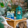 Oil lamp - Feuerhand Hurricane Lantern 276 - Teal Blue