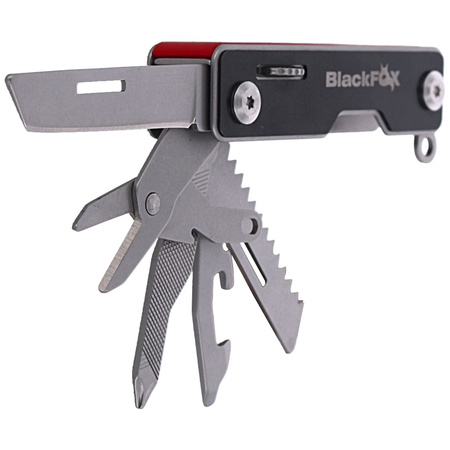 BlackFox Pocket Boss Red MultiTool 9 functions (BF-205 R)