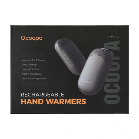 Ocoopa - UT3 Lite electronic hand warmer black and orange