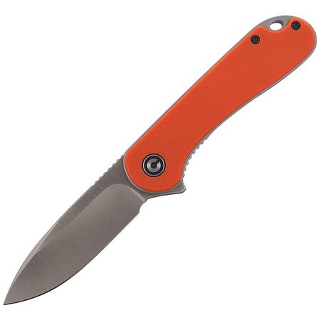 CIVIVI Elementum Flipper Orange G10 knife, Satin Finish (C907R)