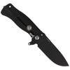 LionSteel SR Flipper Aluminum Black / Black Blade Folding Knife (SR11A BB)