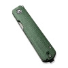 Civivi Sendy Green Canvas Micarta Folding Knife, Gray Stonewashed Nitro-V by Ben Petersen (C21004A-1)