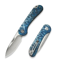 Civivi Elementum SJ Blue/Black/White Resin Folding Knife, Satin 14C28N (C18062AJ-4)