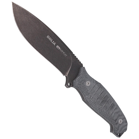 Viper Golia Evolution Black Canvas Micarta Knife, DSW by Rumici (VT4003ECB)