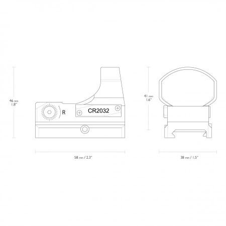 Hawke Reflex Sight 3 MOA Wide View open collimator