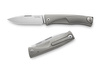 LionSteel Thrill Grey Titanium, Satin M390 folding knife by Molletta (TL GY)