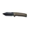 Civivi Bhaltair Green Burlap Micarta Folding Knife, Black 14C28N (C23024-3)