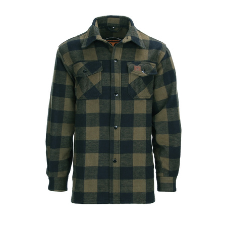 Longhorn Lumberjack flannel shirt - Olive