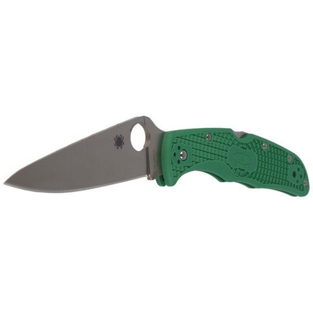 Spyderco Endura 4 FRN Green Flat Ground Plain Folding Knife (C10FPGR)