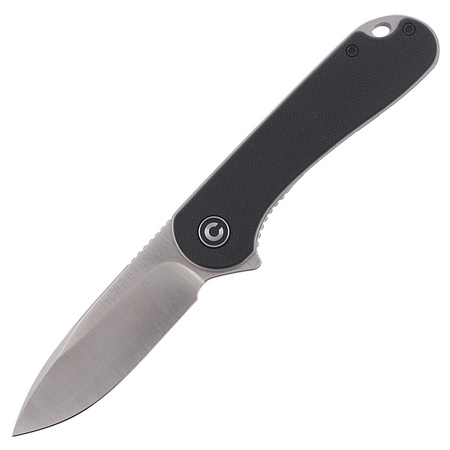 CIVIVI Elementum Flipper Black G10 knife, Satin Finish (C907A)