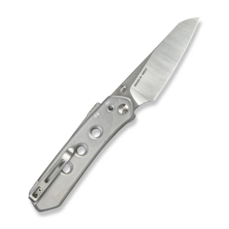 Civivi Vision FG Folding Knife Clear Lexan, Satin / Stonewashed Nitro-V by Snecx Tan (C23036-7)