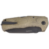 LionSteel TM1 Green Canvas Micarta Folding Knife, Black Sleipner by Molletta (TM1B CVG)