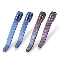 Civivi clip 4 pieces 50 mm / 55 mm Flamed Blue / Purple / Golden Titanium, without screws (T002C)