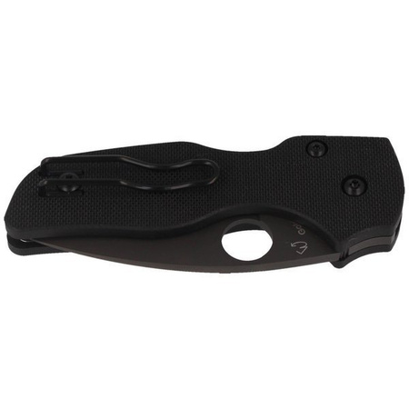 Spyderco Lil' Native G-10 Black/Black Blade Plain Folding Knife (C230GPBBK)