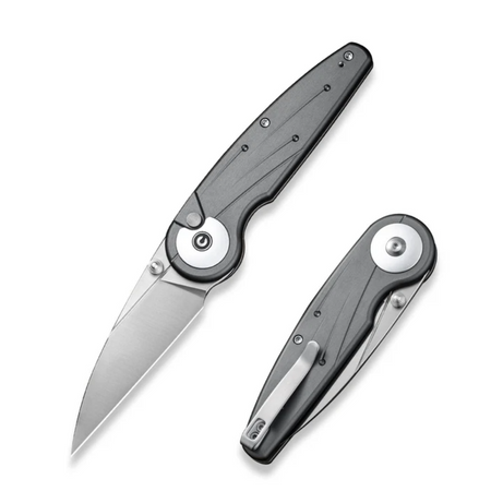 Civivi Starflare Gray Aluminum, Satin Nitro-V Folding Knife (C23052-2)