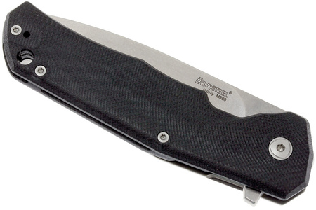 LionSteel T folding knife.R.E. G10 Black / Stone Washed Blade (TRE GBK)