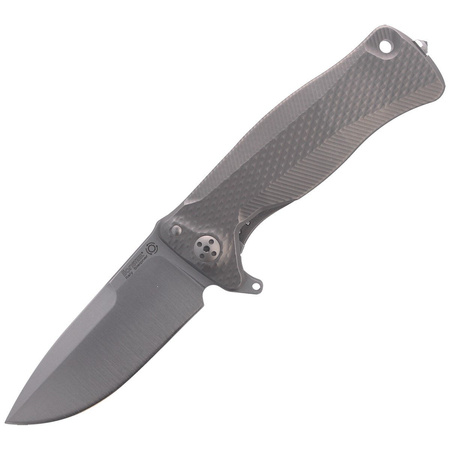 LionSteel SR11 Titanium Grey / Satin Blade Folding Knife (SR11 G)