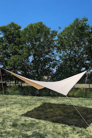 CanvasCamp - Poly-cotton square camping tarp - 3.8 m