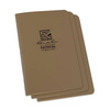 Rite in the Rain - Stapled Waterproof Notes - 3-pack - 4.625x7" - Tan - 980T-LITE