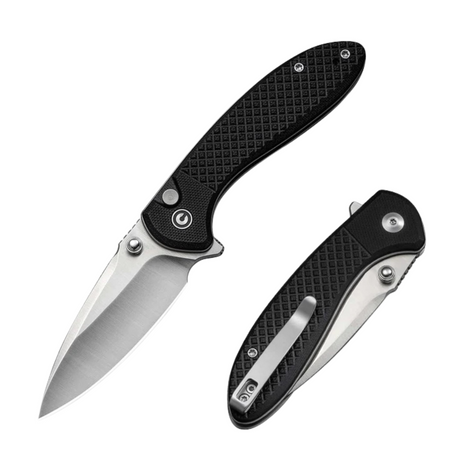 Civivi Faeger Black G10 Folding Knife, Satin 14C28N (C24031-1)