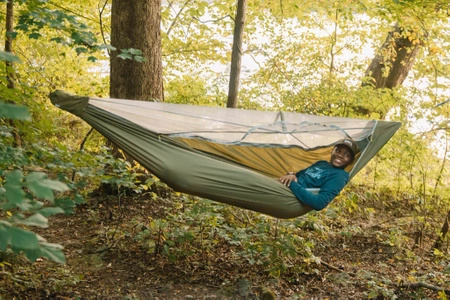 ENO JungleNest hiking hammock with mosquito net - Evergreen