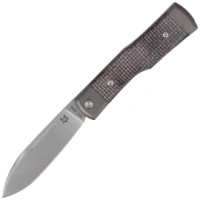 Fox Gunstock Bison Micarta/Titanium, Satin M390 (FX-558 BI) pocket knife