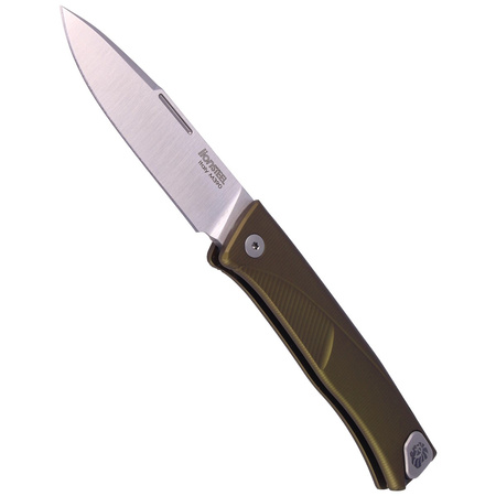 LionSteel Thrill Green Aluminum Folding Knife, Satin M390 by Molletta (TL A GS)