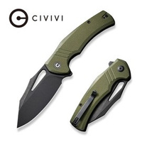 Civivi BullTusk OD Green G10, Black Stonewashed 14C28N Folding Knife (C23017-2)