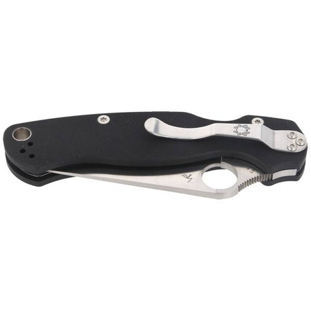 Spyderco Para Military 2 G-10 Black Plain Folding Knife - C81GP2