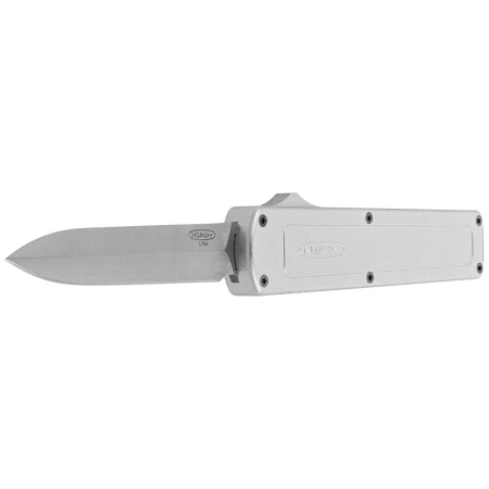 Mikov Raptor Silver Aluminum, Satin D2 Automatic Knife (V2411048)