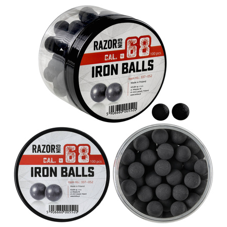 RazorGun - Rubber-metal bullets cal. .68 / 100 pcs. for Umarex T4E HDS and SG-68