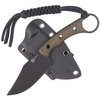 Civivi Midwatch Green Burlap Micarta Knife, Black Stonewashed N690 (C20059B-3)