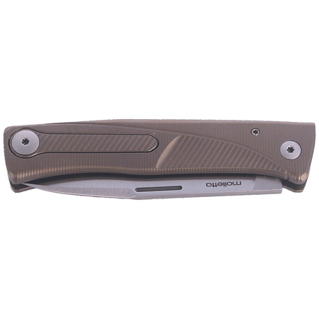 LionSteel Thrill Titanium Bronze / Satin Blade Folding Knife (TL BR)