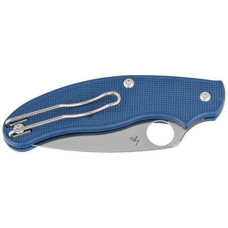 Spyderco UK Penknife Cobalt Blue FRN Satin CP-SPY27 Plain Folding Knife (C94PCBL)