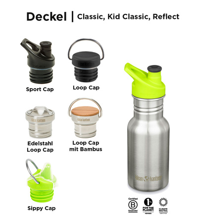 Bottle Kid Klean Kanteen Classic (mit Sport Cap) 355ml Hawaian Ocean