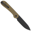 CIVIVI Button Lock Elementum Knife Olive Micarta, Black Stonewashed (C2103B)